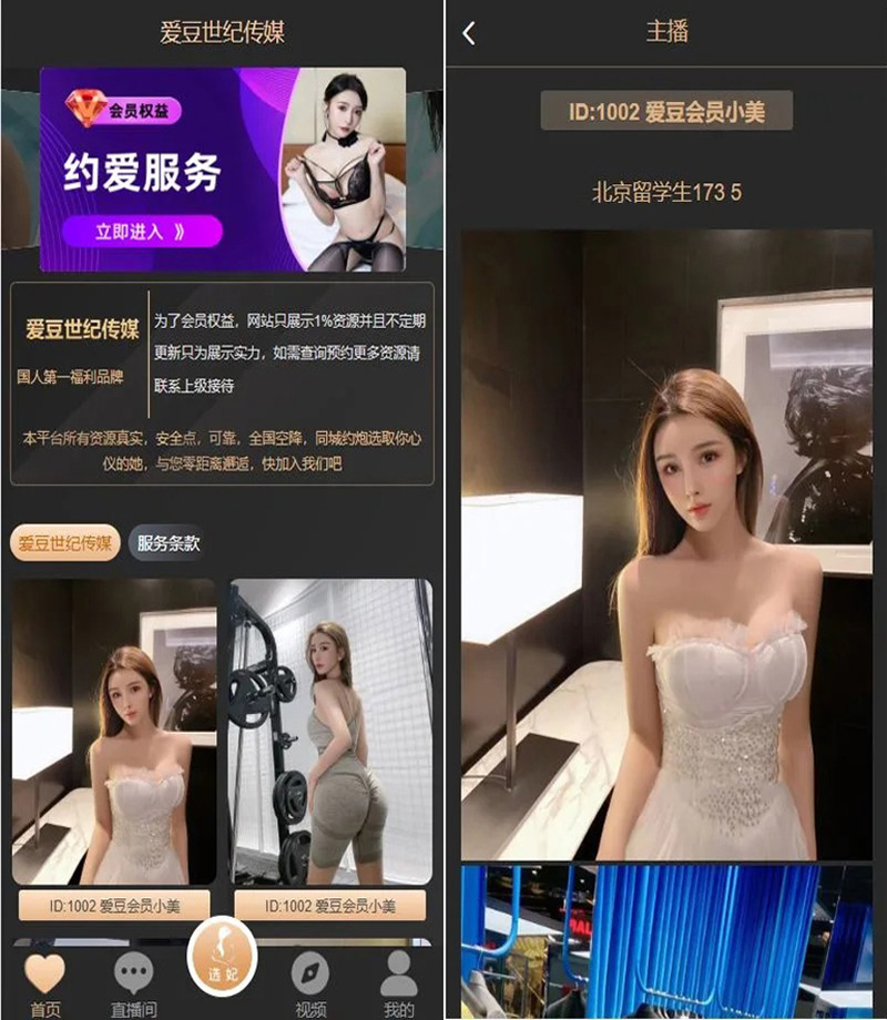 黑色UI空降系统/同城约炮任务/系统彩/前端VUE脚本齐全