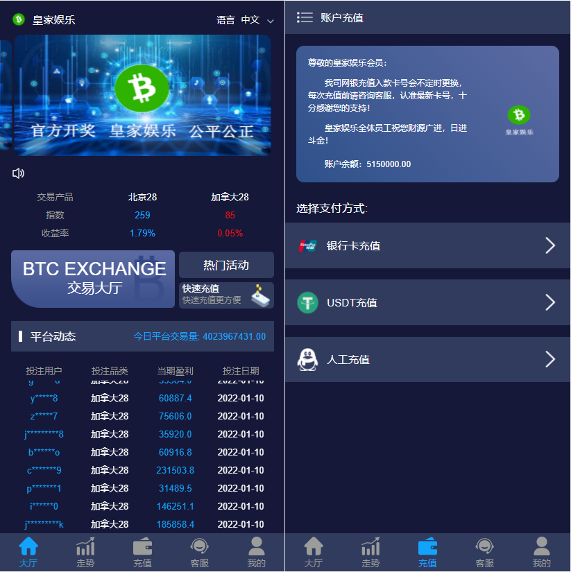 最新中英双语PC蛋蛋加拿大28北京28源码,后台带控！